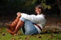 African-American woman sitting