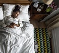 African American woman sleeping soundly Royalty Free Stock Photo