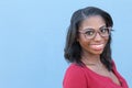 African american woman smiling and laughing