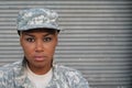 African American Woman Soldier Isolated Royalty Free Stock Photo