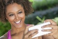 African American Woman Taking Selfie Photograph Smartphone Royalty Free Stock Photo