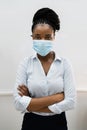 African American Woman Wearing Face Mask