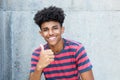 African american young adult man showing thumb up Royalty Free Stock Photo