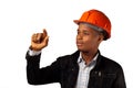 African American young architect foreman