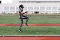 African-American young athlete warming up Royalty Free Stock Photo