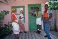 African-Americans performing for film production