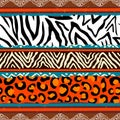 African animal print pattern background Royalty Free Stock Photo