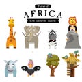 African animal with tree -