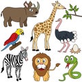 African Animals Collection [1] Royalty Free Stock Photo