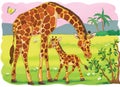 African animals. Illustration for children.