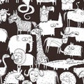 African Animals Seamless Pattern Royalty Free Stock Photo