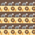 African animals seamless pattern.