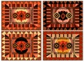 African and Arabic pattern, ornament of brown and orange colors.