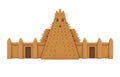 African architecture. The ancient building from clay.