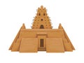 African architecture. The animation ancient building from clay. Royalty Free Stock Photo