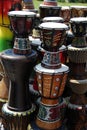 African art on drums Royalty Free Stock Photo