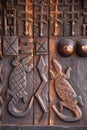 African art wood carving design Royalty Free Stock Photo