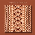 African background, flyer with tribal traditional pattern