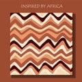 African background, flyer with tribal traditional pattern