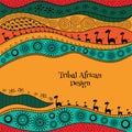 African background template for cover, magazine, banner, card and flyer design. Vector illustration.