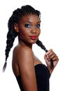 African beautiful woman with braids.