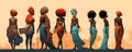 African Beauty - Illustration of Women with Turbans