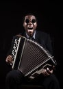 African black man with ethnic musical inst
