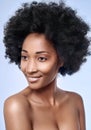 African black model smooth skin in studio Royalty Free Stock Photo