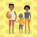 African Black People. Afro American Family Royalty Free Stock Photo