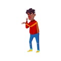african boy shouting on brother cartoon vector