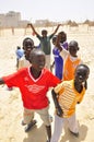 African boys playing on the beach