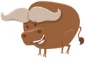 African buffalo comic wild animal character