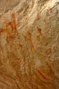 African bushman's rock art paintings in mountains