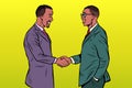 African businessmen men handshake Royalty Free Stock Photo