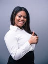 African businesswoman showing thumb up Royalty Free Stock Photo