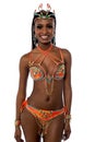 African carnival dancer posing Royalty Free Stock Photo