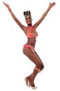 African carnival dancer posing Royalty Free Stock Photo