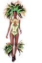 African carnival over white Royalty Free Stock Photo