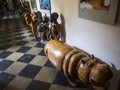 African carvings in the Church of Our Lady Victorious also referred as the Shrine of the Infant Jesus of Prague