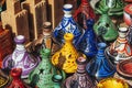 African ceramic souvenirs in bazaar market in Marrakesh, Morocco, Africa Royalty Free Stock Photo