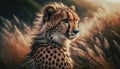 African cheetah portrait ,close up