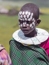 African children with painted markings of face