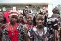 African children smiling happily