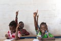 Beautiful African Children Smiling and Laughing in School Indoors Royalty Free Stock Photo