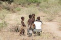 African children and tourism Royalty Free Stock Photo