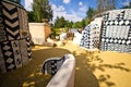 African clay huts at Zoo Safari, Dvur Kralove Royalty Free Stock Photo