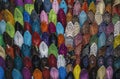 African colourful slippers in Marrakesh souk or bazaar, Morocco, Africa Royalty Free Stock Photo