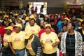 African community members inside town hall meeting