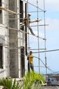 African construction workers.