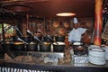 African cook in tribal restaurant (South Africa) Royalty Free Stock Photo